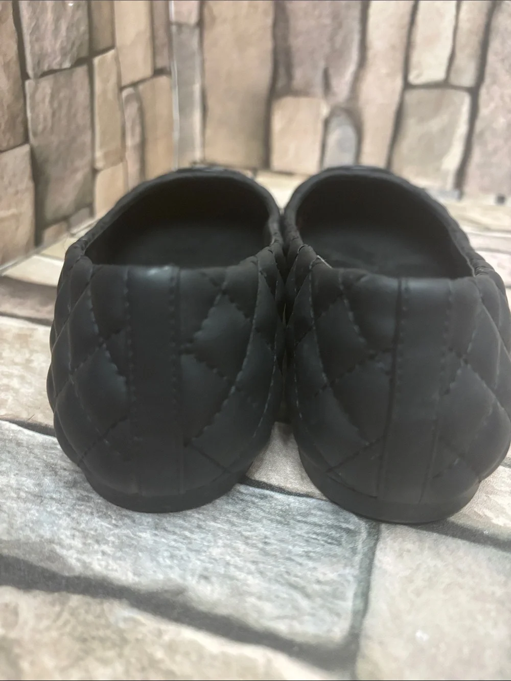 Women’s Tory Burch Chelsea Quilted Ballet Flats black nappa leather Sz 10
